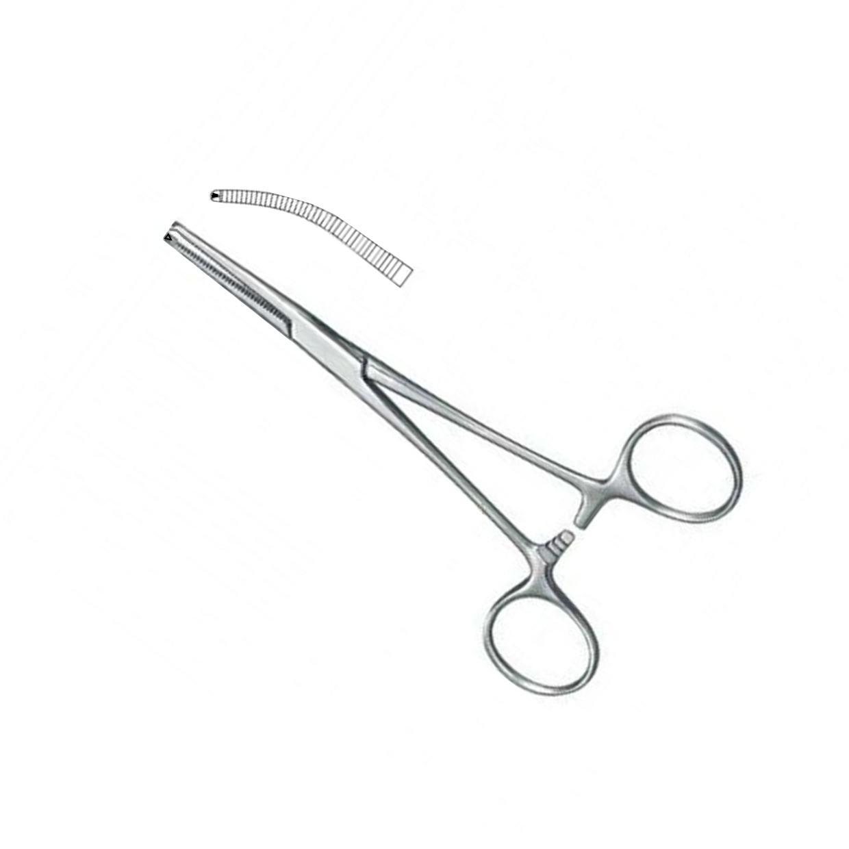 Mosquito Ochsner Artery Forceps, 1:2 teeth, curved