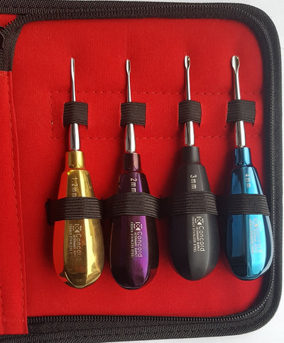 Winged Elevator Sets: Coloured, EXTRA SHORT, Stubby Handles