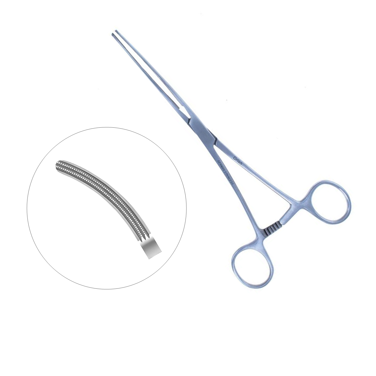 2 Doyen Intestinal Forceps 9” Curved – Surgical Instruments, DDP Brand