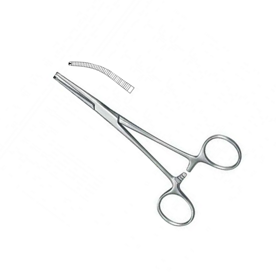 Mosquito Ochsner Artery Forceps, 1:2 teeth, curved