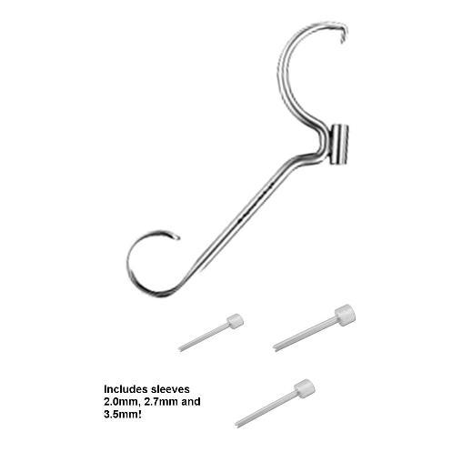 Pointed drill guide set with inserts
