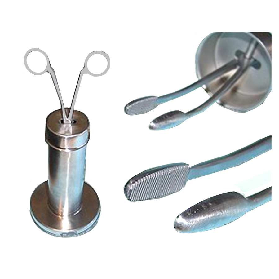 Sterilizing Forceps in Jar